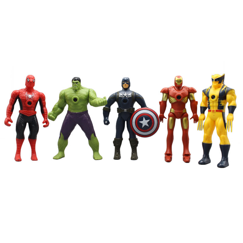 Superhero Figure Set with Projector – 8892B – five figures