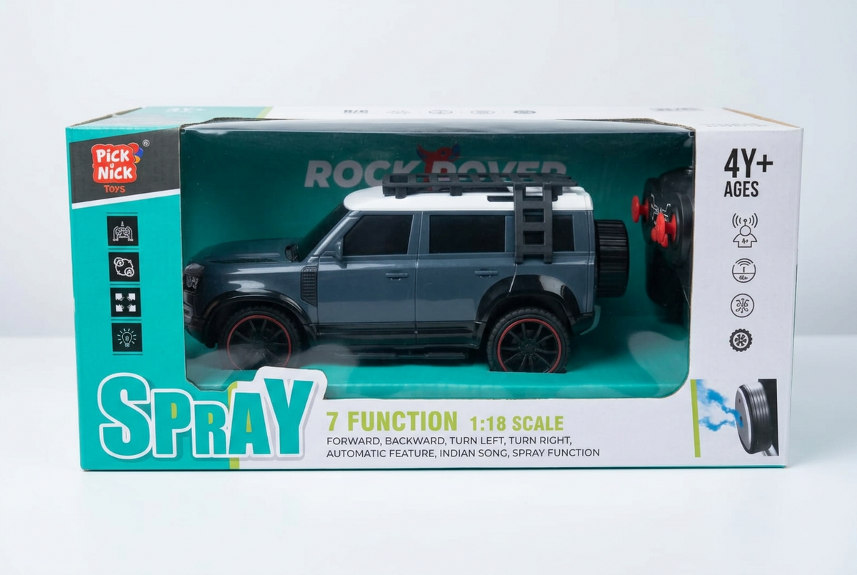 Rock Rover Remote Control Spray Car – 1:18 Scale