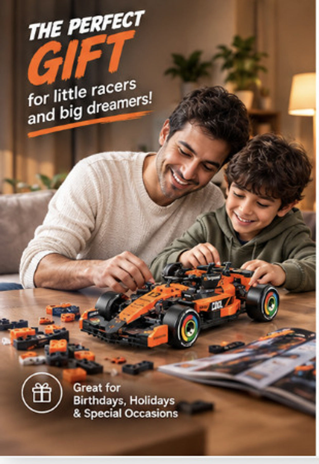 ThinkerPlace Roaring F1 Building Set – 467 pcs, Orange – view 4