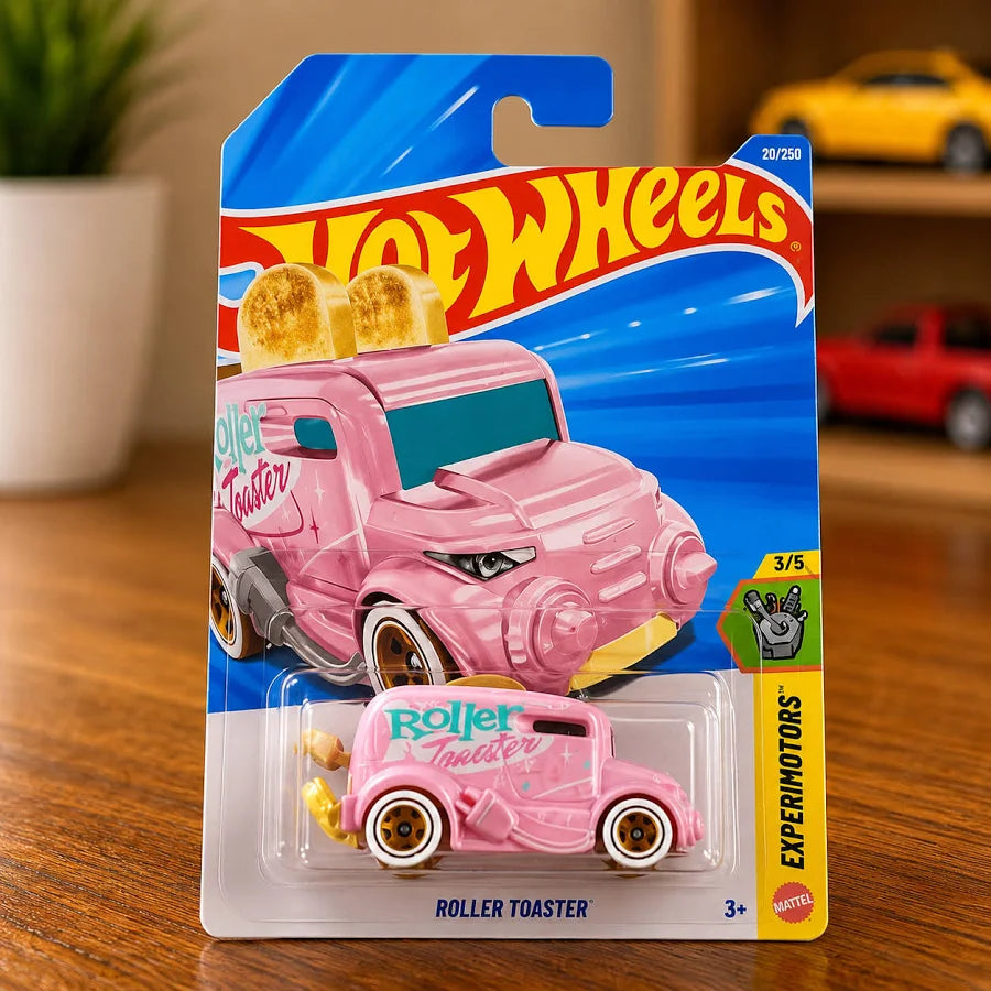 Hot Wheels Roller Toaster Experimotors 3/5 on card packaging