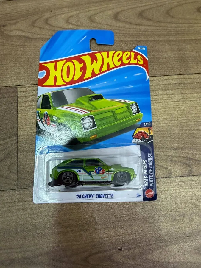 Hot Wheels '76 Chevy Chevette Drag Racers 1/10 on card packaging