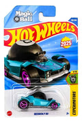 Hot Wheels Decidedly Go 2025 Experimotors 7/10 Teal Magic 8 Ball on card packaging