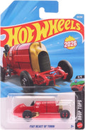 Hot Wheels Fiat Beast of Turin 2026 Drop Tops 5/5 on card packaging