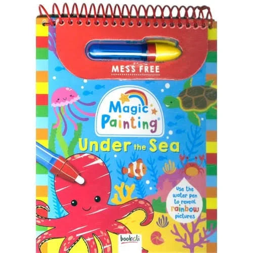 Bookoli Magic Painting Under the Sea Octopus Edition mess-free water pen activity book