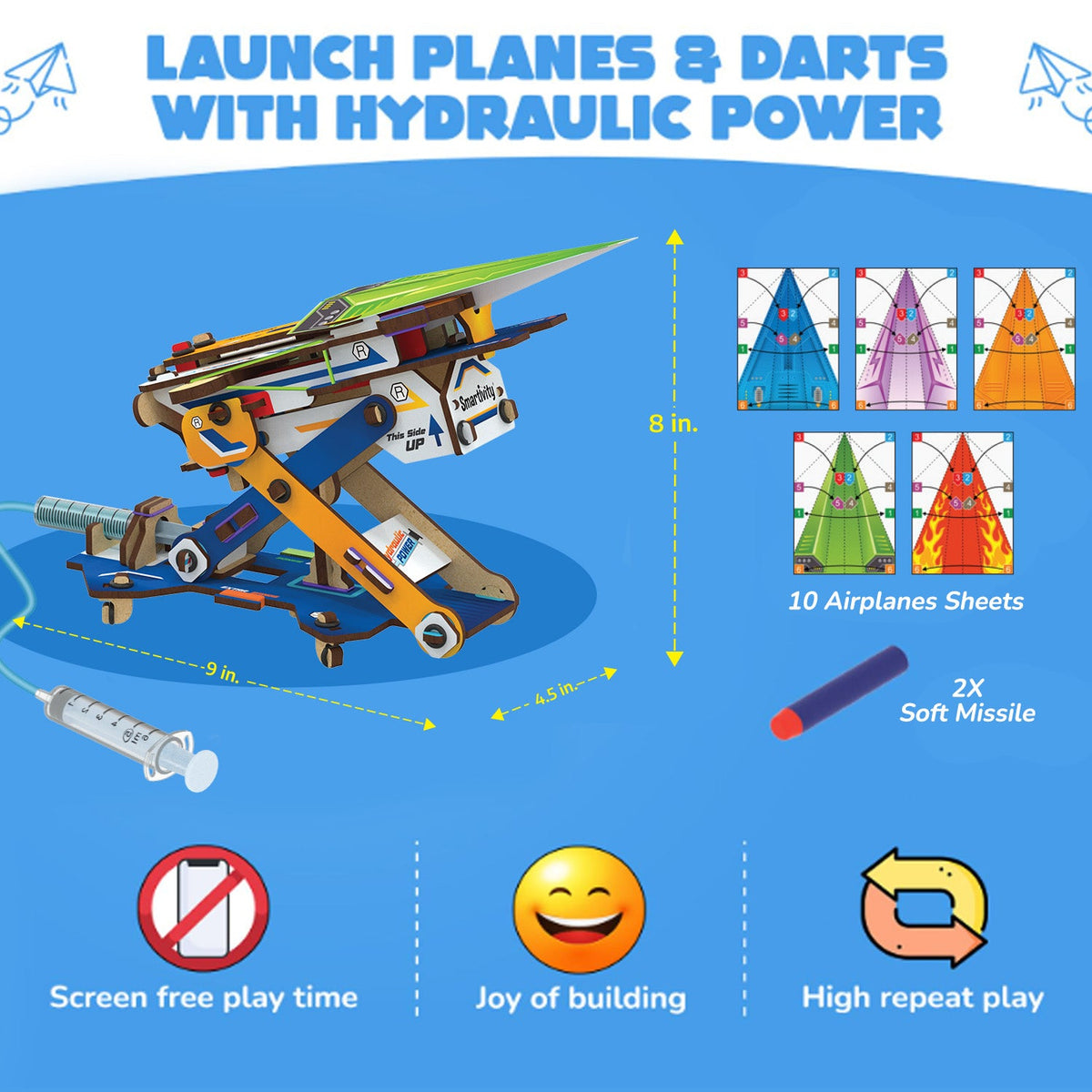 Smartivity Hydraulic Planes & Darts Launcher – DIY Kit – product image 4