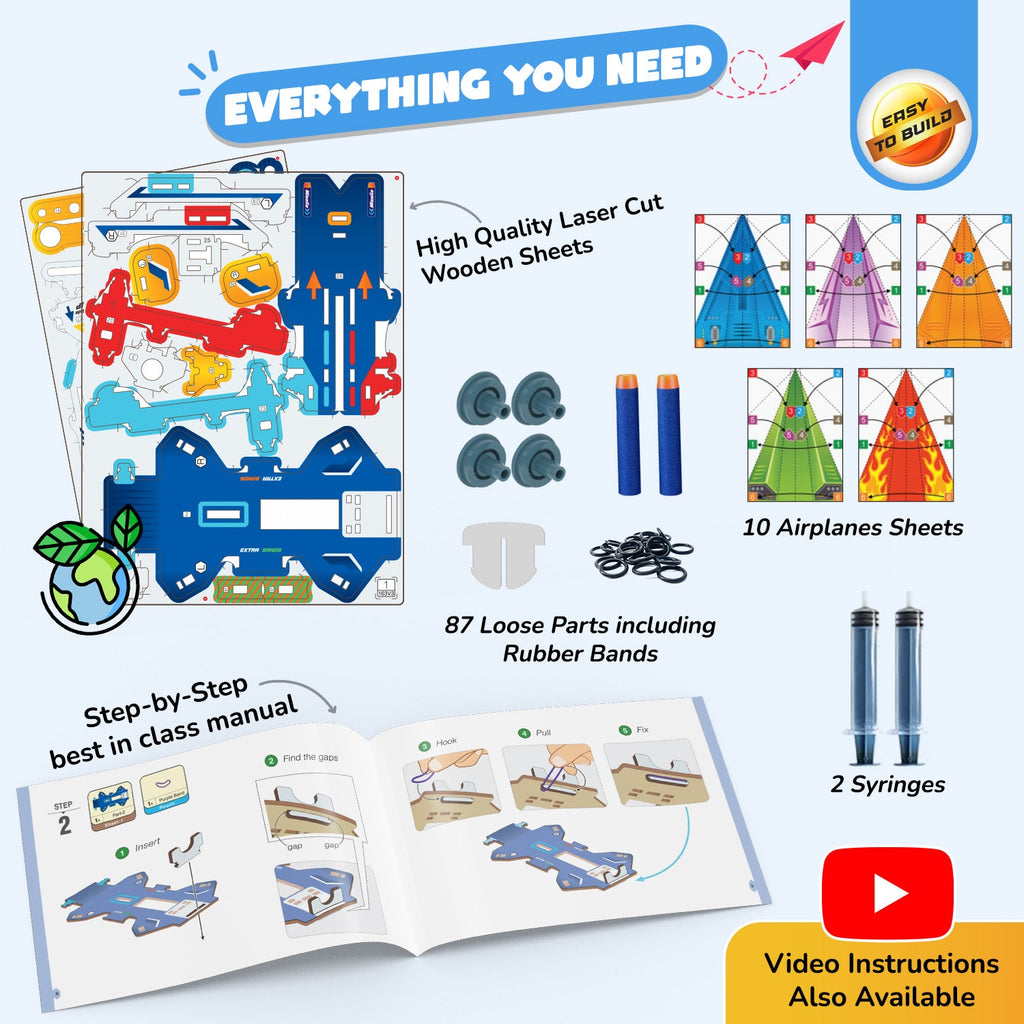 Smartivity Hydraulic Planes & Darts Launcher – DIY Kit – product image 5