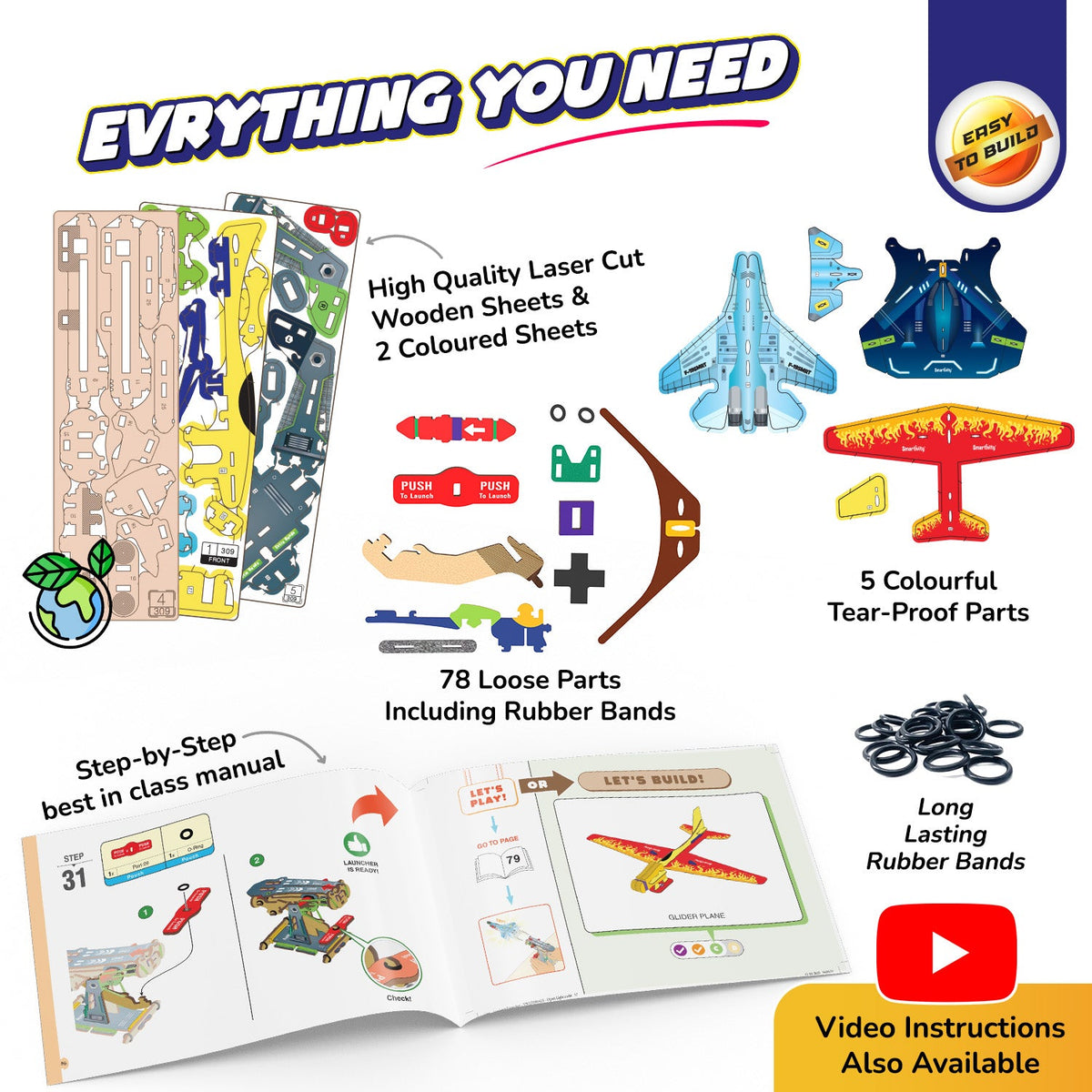 Smartivity Airplanes Launcher – DIY STEM Kit – product image 5