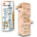 Simarr Stackeez Wooden Tower Game in Canister – 54 Pieces, Age 5+