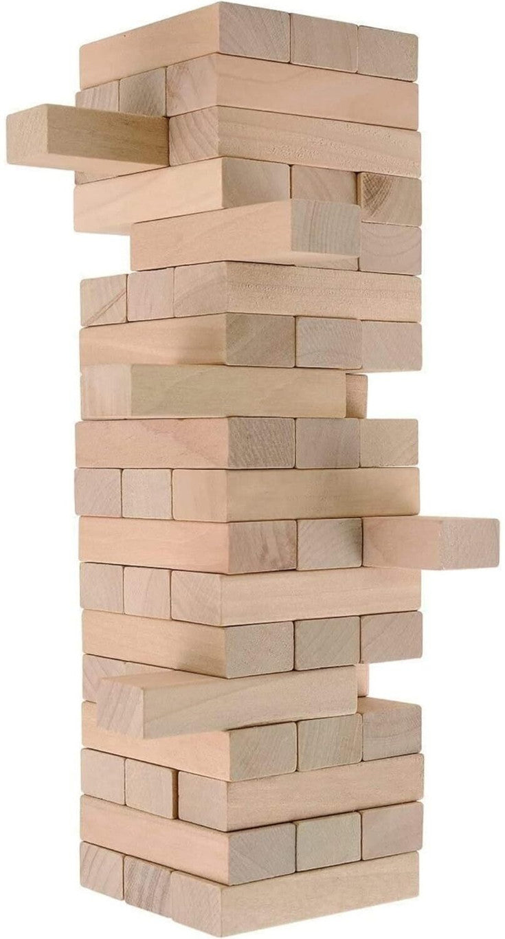 Simarr Stackeez Wooden Tower Game in Canister – 54 Pieces, Age 5+