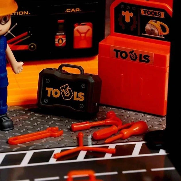 3-in-1 Tool Workshop Backpack Playset 008-992 - miniature workshop accessories
