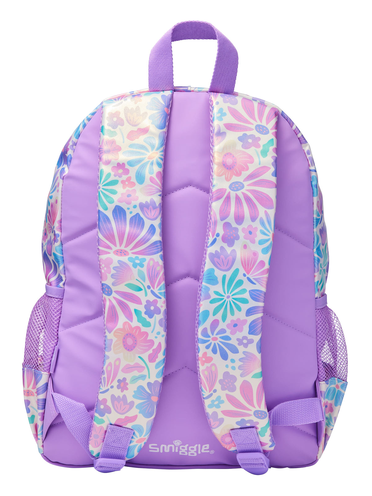 Smiggle Bloom floral large school backpack - padded back and shoulder straps