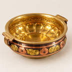 AI-styled floral handled urli — Floral band and handle detail