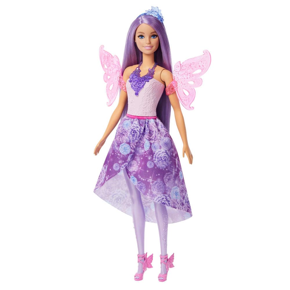 Barbie Fantasy Dress-Up Doll with Mermaid Tail & Fairy Wings – product view 1