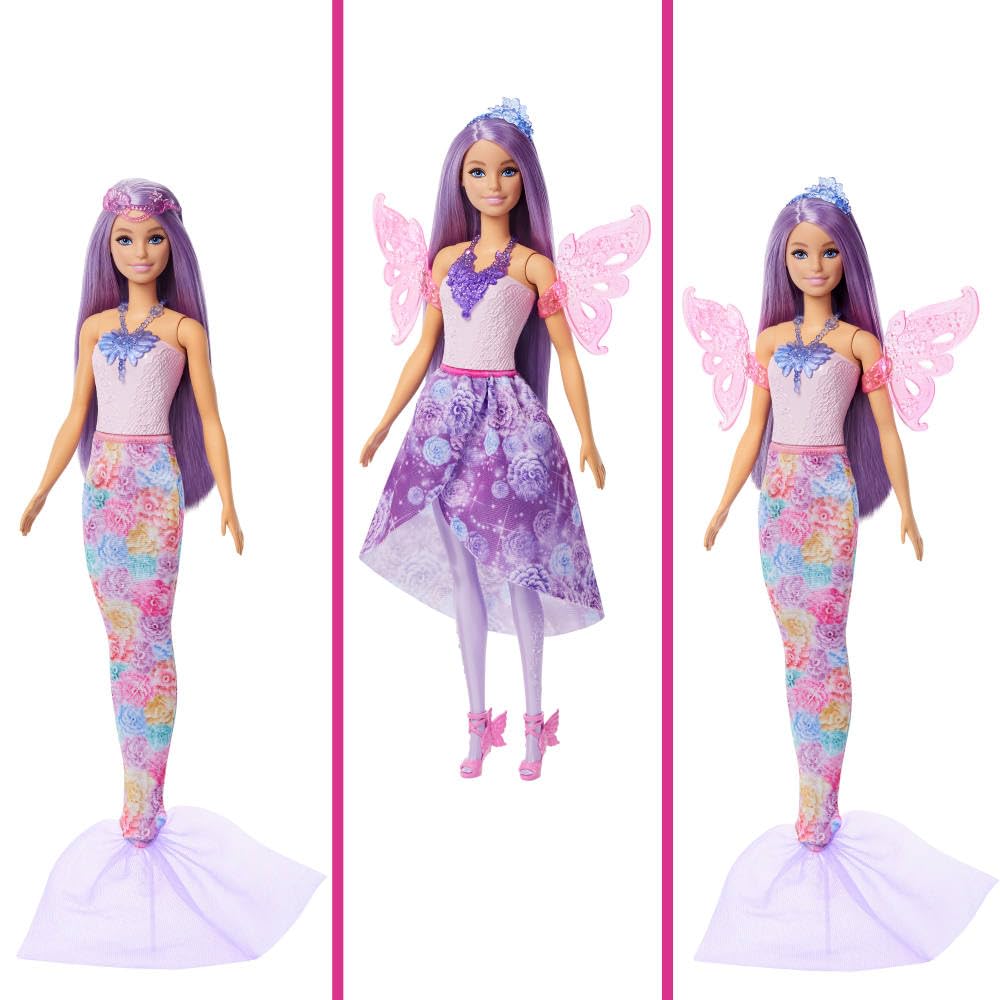 Barbie Fantasy Dress-Up Doll with Mermaid Tail & Fairy Wings – product view 5