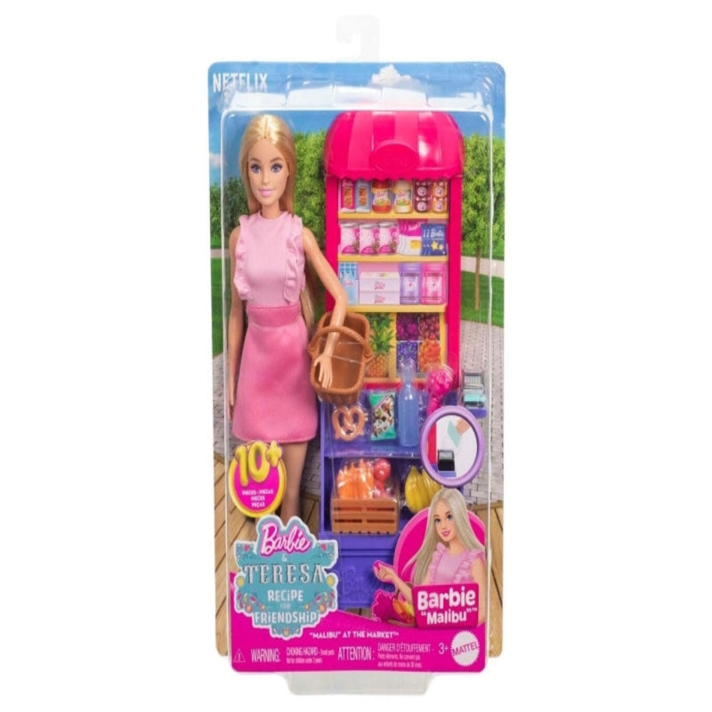 Barbie Malibu at the Market Doll & Shopping Playset – retail packaging