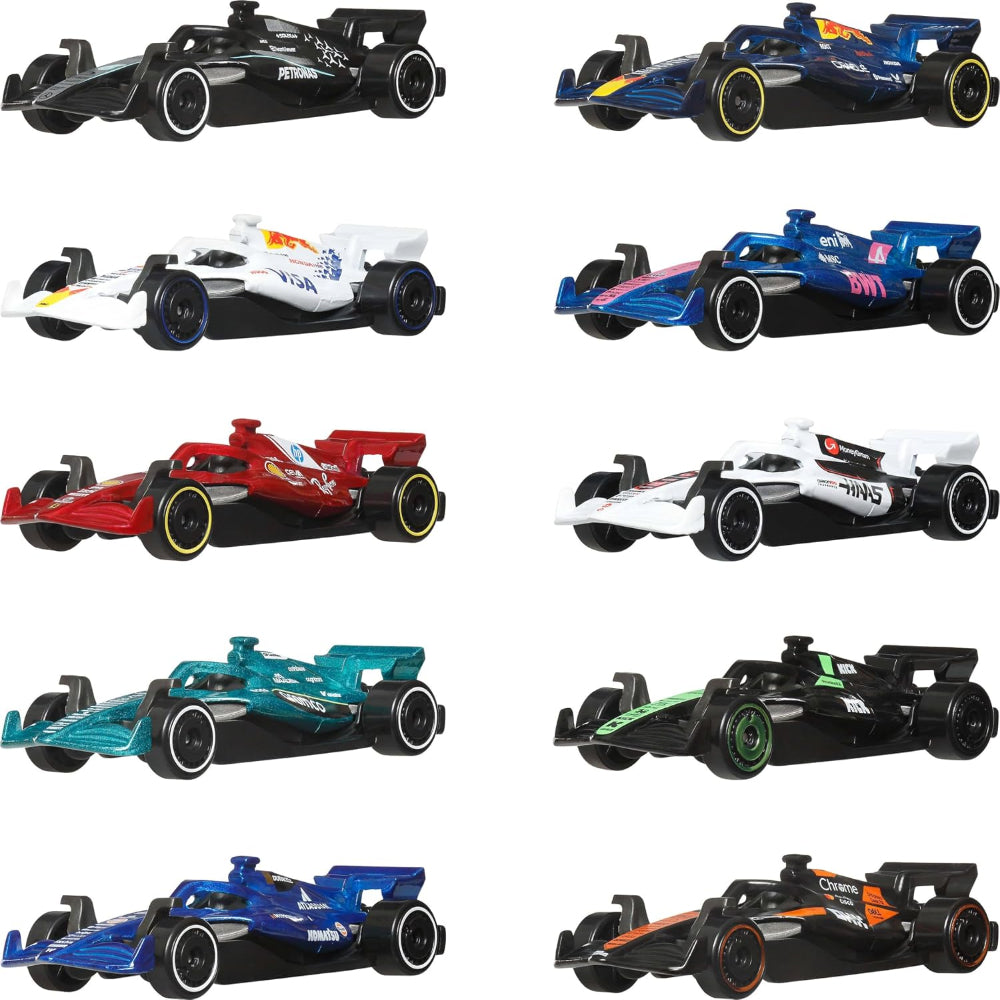 Hot Wheels Formula 1 10-Car Pack – 2025 Teams, 1:64 Scale – product view 1