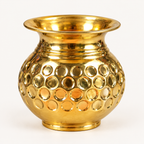 Circular-pattern gold-tone kalash — studio view (AI-styled)