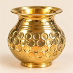 Circular-pattern gold-tone kalash — detail view (AI-styled)