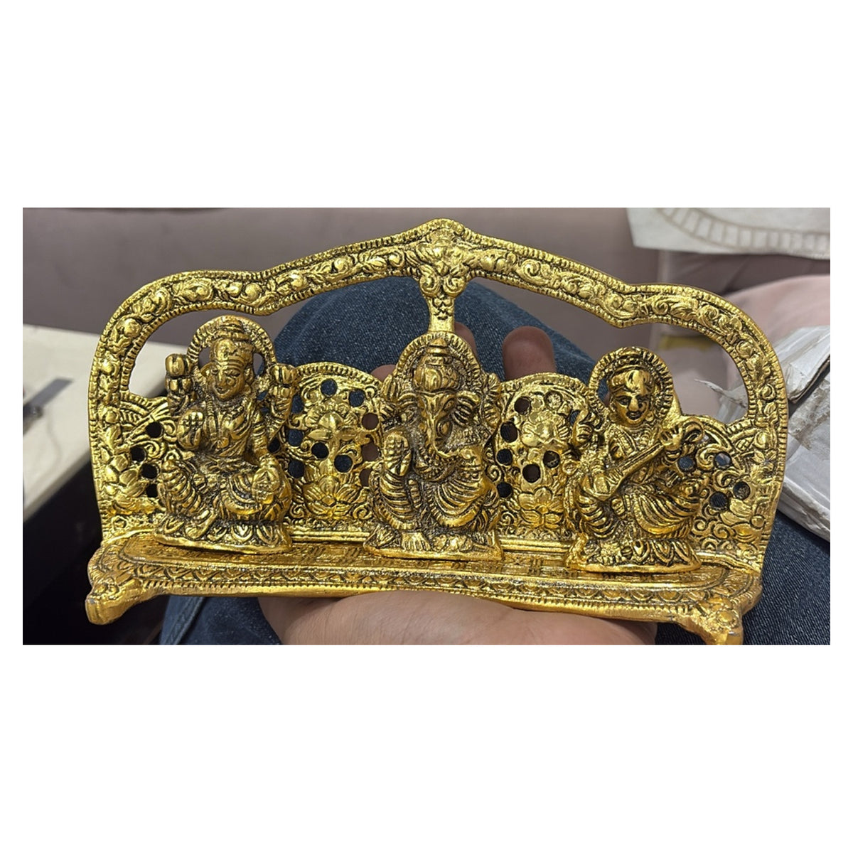 Actual photograph of Lakshmi Ganesh Saraswati decorative stand