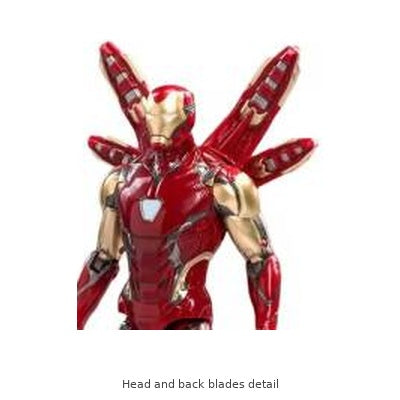 Iron Man Action Figure – 14 Inch — Head and back blades detail