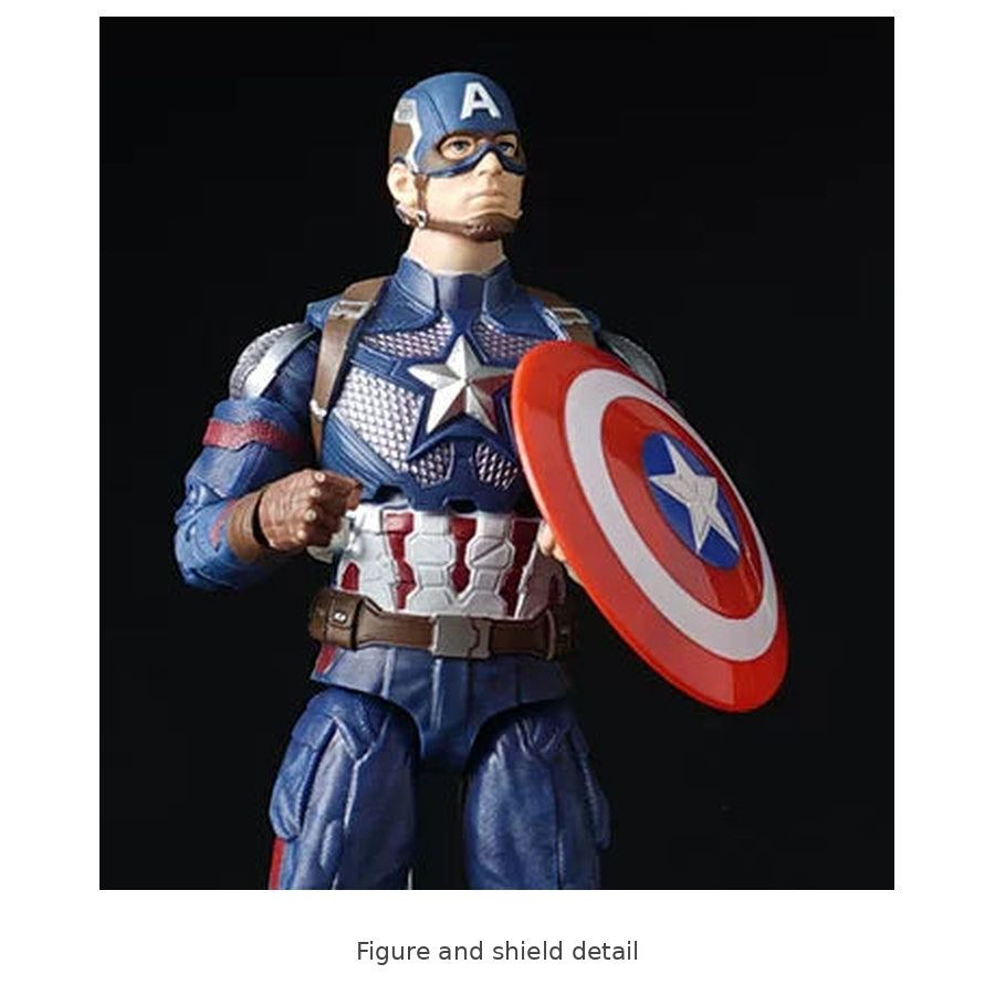 Captain America Figure with Shield & Stand – 20 cm — Figure and shield detail