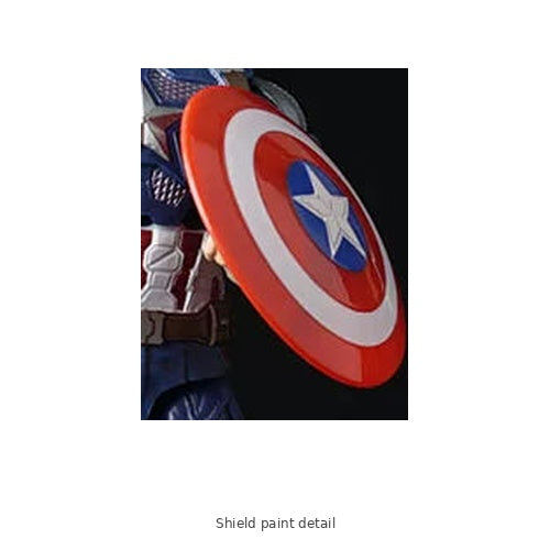 Captain America Figure with Shield & Stand – 20 cm — Shield paint detail
