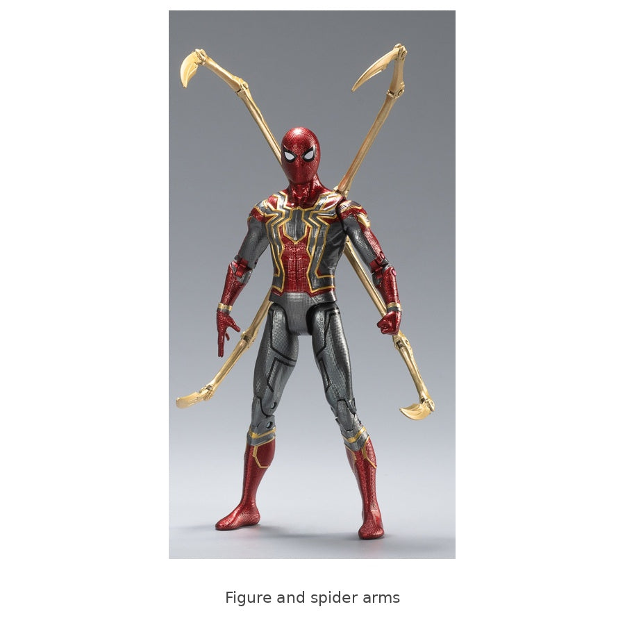 Iron Spider-Man Action Figure with Spider Arms – 7 Inch — Figure and spider arms