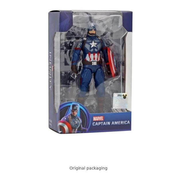 Captain America Figure with Shield & Stand – 10 cm — Original packaging