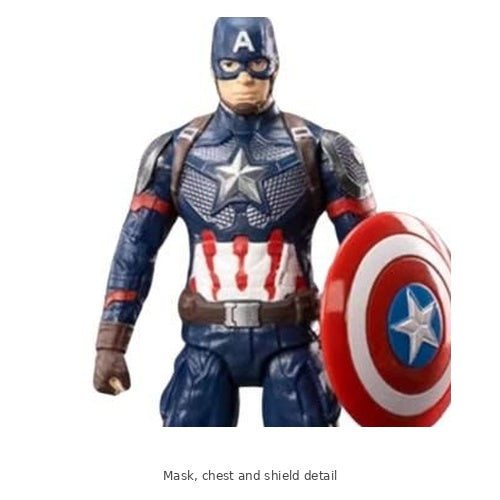 Captain America Figure with Shield & Stand – 10 cm — Mask, chest and shield detail