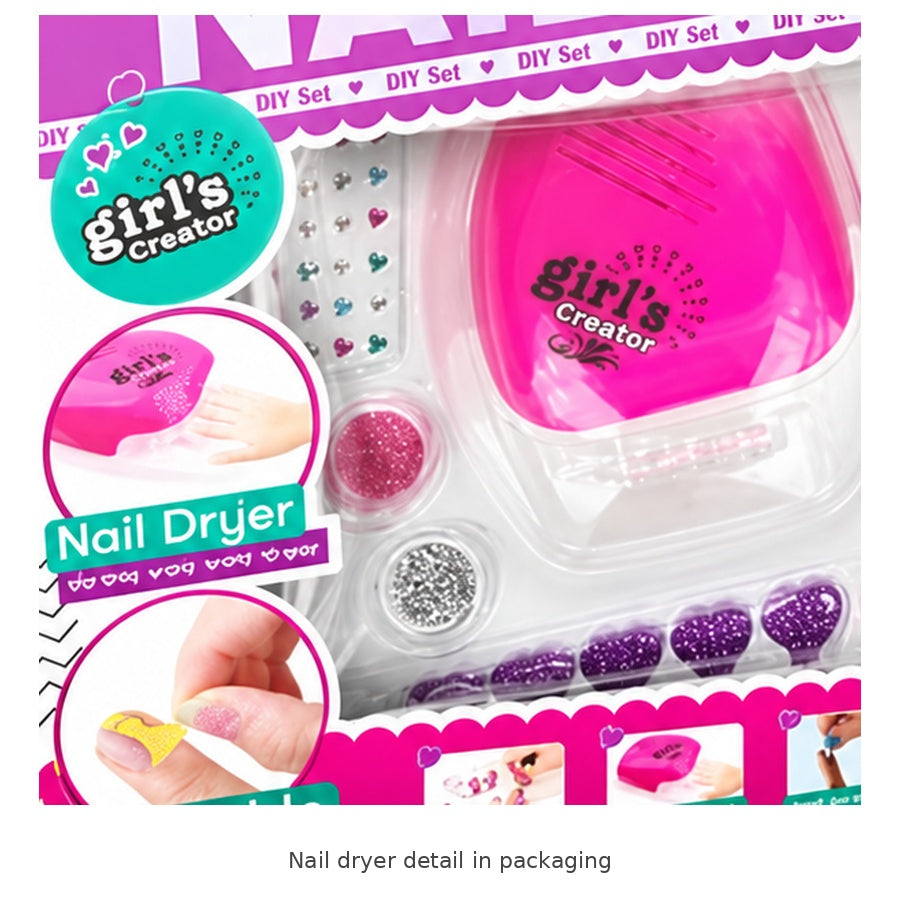 Nail Salon Manicure Activity Set — Nail dryer detail in packaging