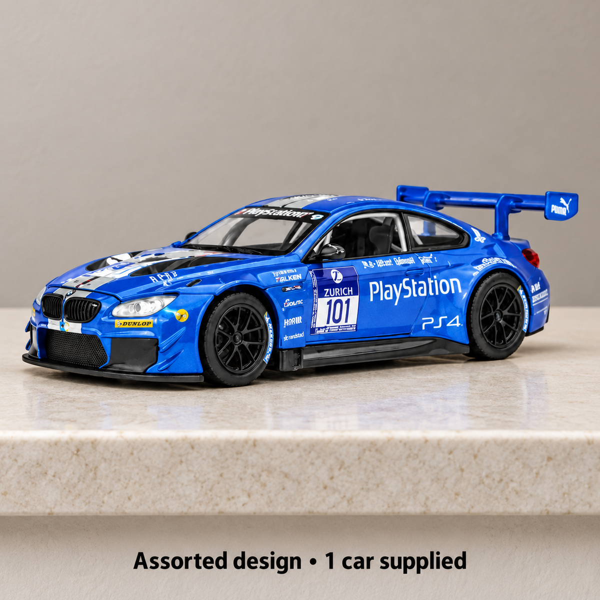 CCA BMW M6 GT3 Racing Model Car – Assorted Designs — assorted design example, one supplied