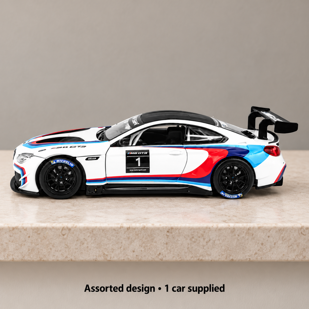 CCA BMW M6 GT3 Racing Model Car – Assorted Designs — assorted design example, one supplied
