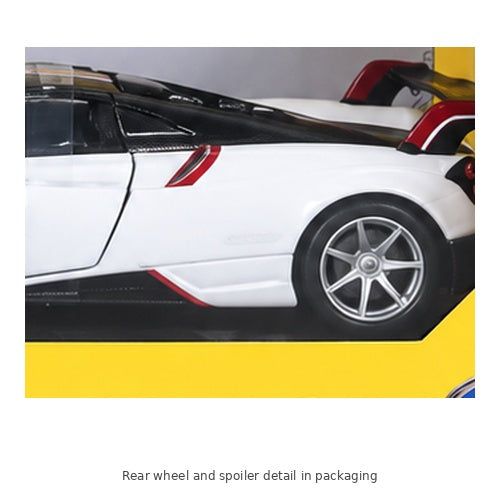 CCA Pagani Huayra BC Model Car – 1:32 Scale — Rear wheel and spoiler detail in packaging