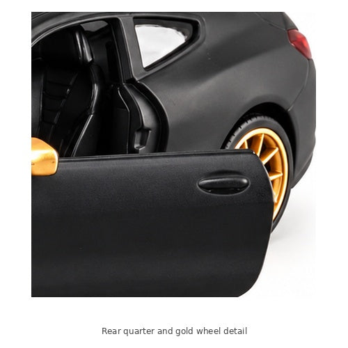 CCA BMW M850i Model Car — Rear quarter and gold wheel detail
