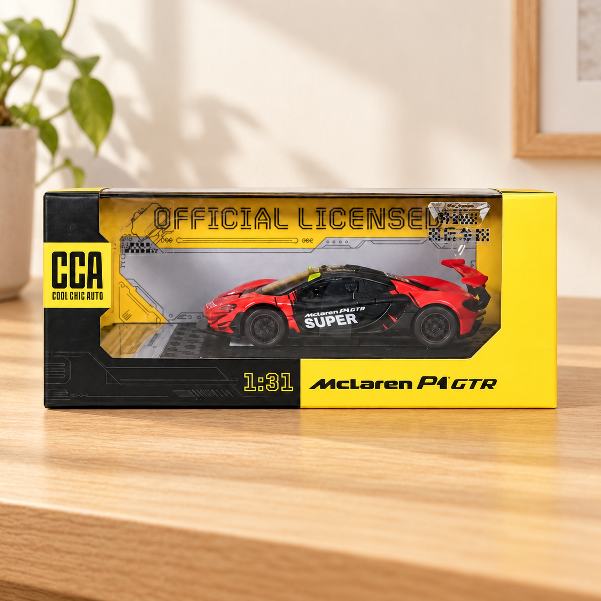 CCA McLaren P1 GTR Model Car – 1:31 Scale — lifestyle display