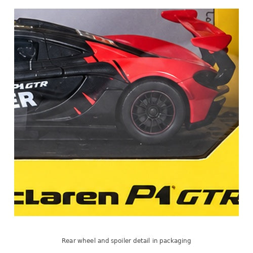 CCA McLaren P1 GTR Model Car – 1:31 Scale — Rear wheel and spoiler detail in packaging