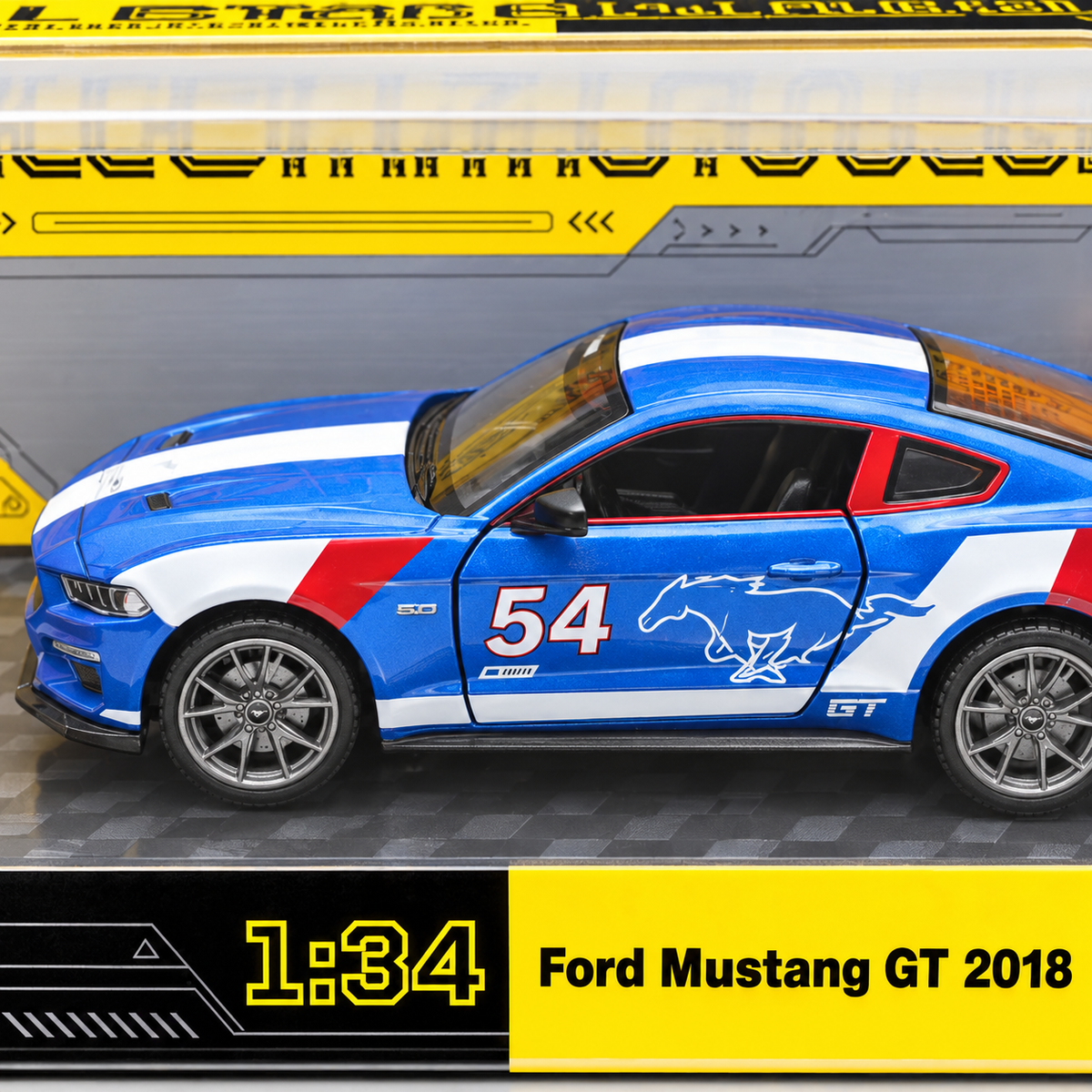 CCA Ford Mustang GT 2018 Model Car – 1:34 Scale — close-up product details