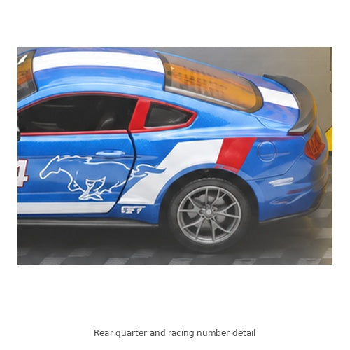 CCA Ford Mustang GT 2018 Model Car – 1:34 Scale — Rear quarter and racing number detail