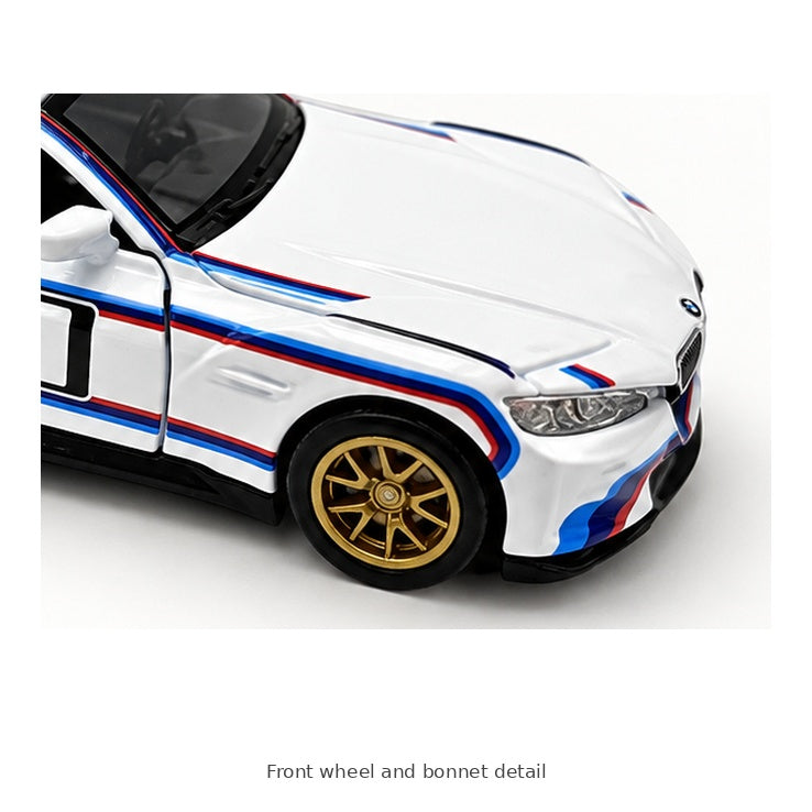 CCA BMW 3.0 CSL Racing Model Car — Front wheel and bonnet detail