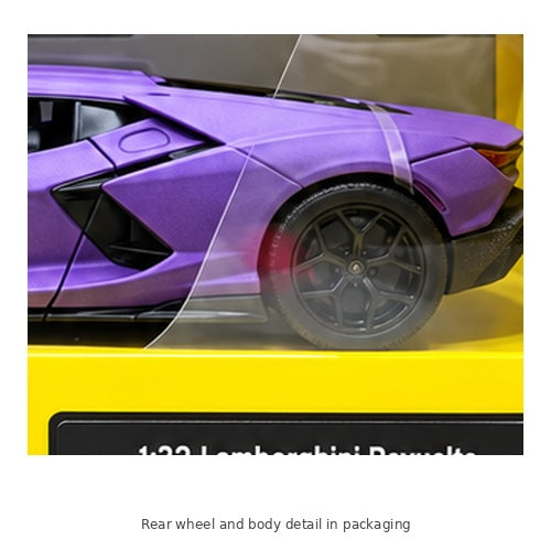 CCA Lamborghini Revuelto Model Car – 1:32 Scale — Rear wheel and body detail in packaging