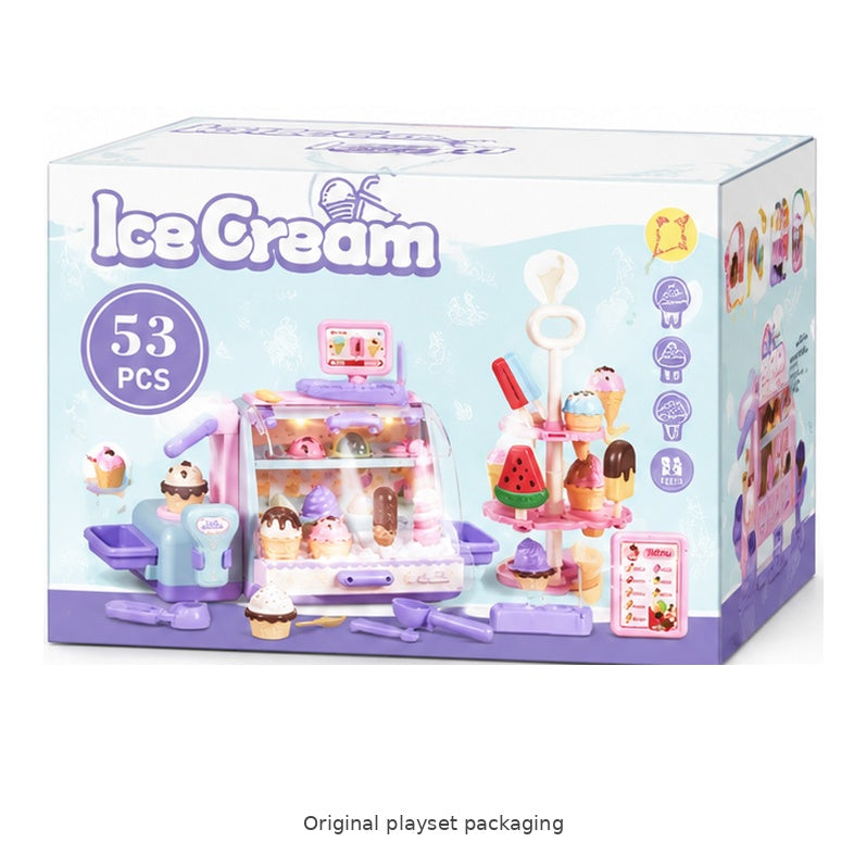 Ice Cream Shop Pretend Play Set – 53 Pieces — Original playset packaging