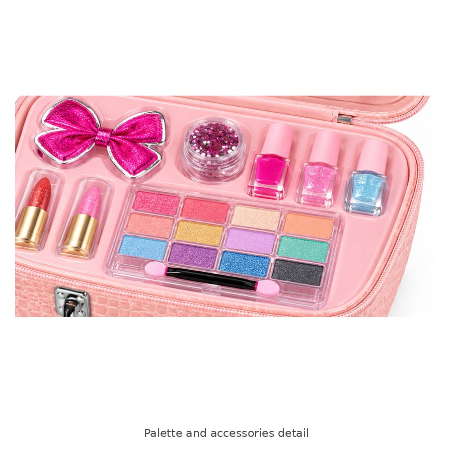 K-Pop Makeup Carry Case Set – Assorted Designs — Palette and accessories detail