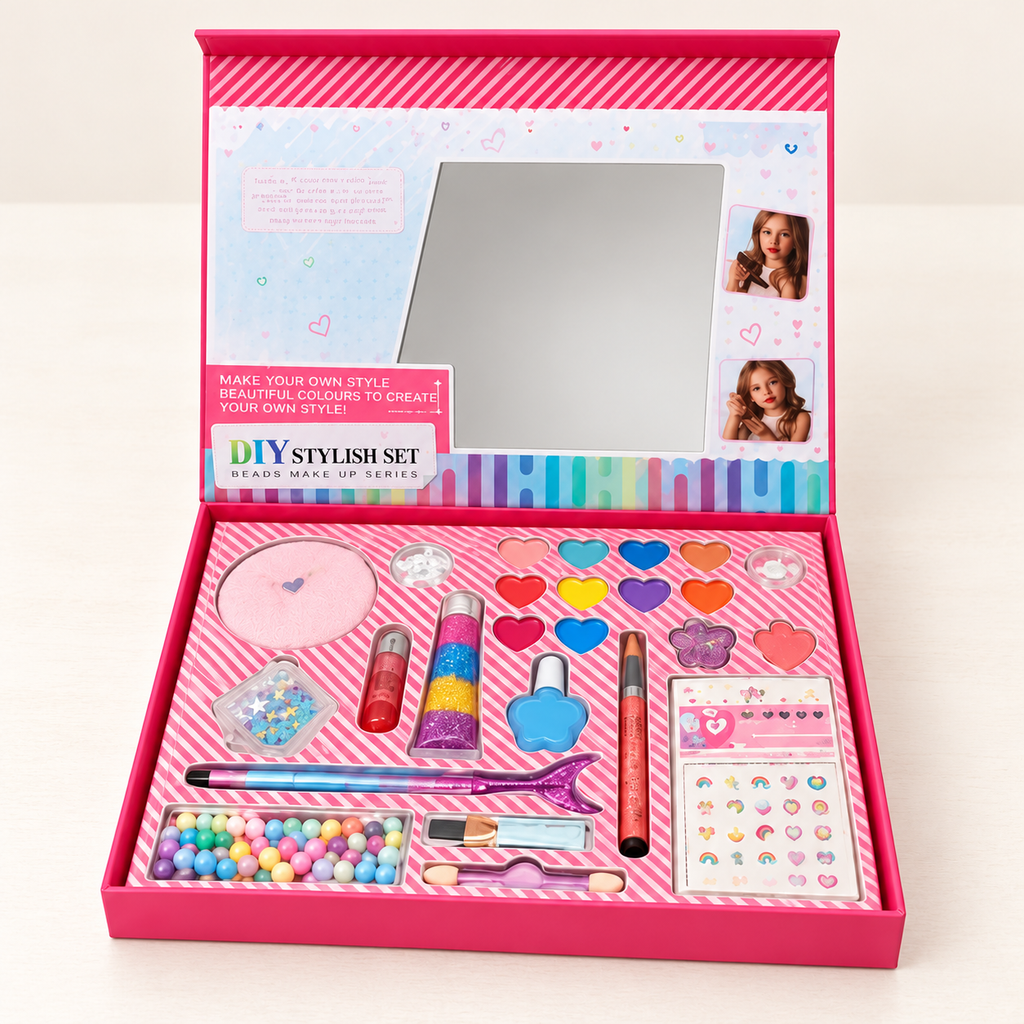 DIY Beads & Makeup Activity Set – LD-6147 — open activity set and included contents