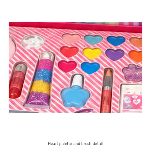 DIY Beads & Makeup Activity Set – LD-6147 — Heart palette and brush detail