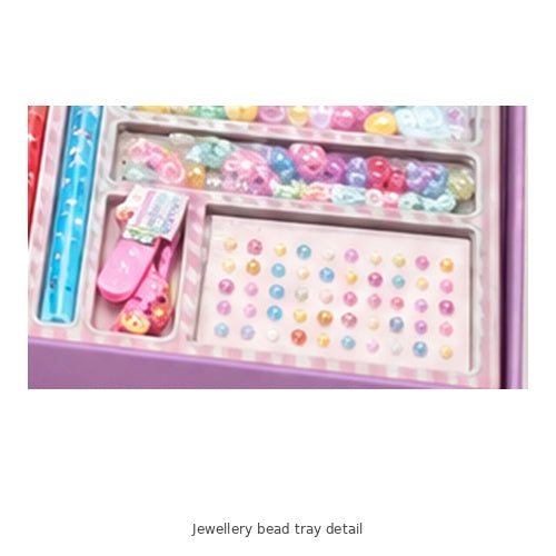 2-in-1 Cosmetics & Jewellery Activity Set – LD-6148 — Jewellery bead tray detail