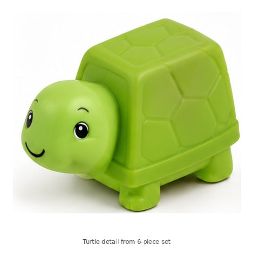 Animal Squeaky Bath Toys – 6-Piece Set — Turtle detail from 6-piece set