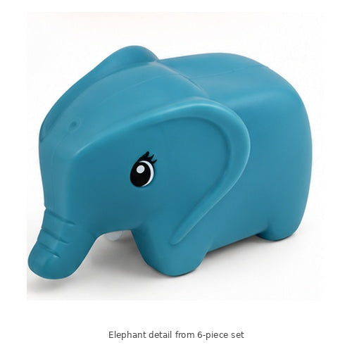 Animal Squeaky Bath Toys – 6-Piece Set — Elephant detail from 6-piece set