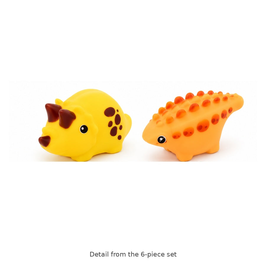 Dinosaur Squeaky Bath Toys – 6-Piece Set — Detail from the 6-piece set