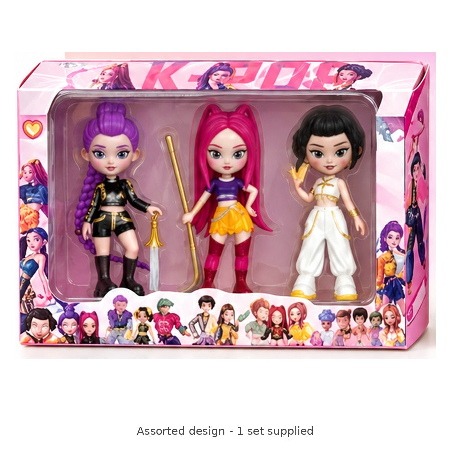 K-Pop Character Figure Gift Set – Assorted Designs — Assorted design - 1 set supplied