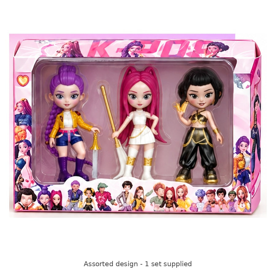 K-Pop Character Figure Gift Set – Assorted Designs — Assorted design - 1 set supplied